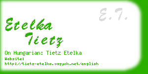 etelka tietz business card